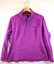 North Face Glacier Women's Purple Quarter Zip Fleece Pullover Jacket, XL