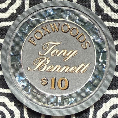 Foxwoods $10 Tony Bennett Ledyard, Connecticut Casino Chip V1109