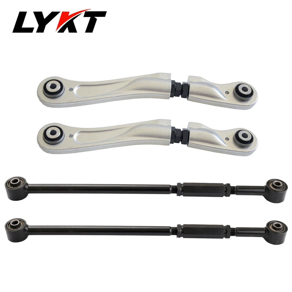 LYKT 4pcs Rear Adjustable Alignment Camber&Toe Arms Kit for Benz