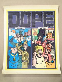 1960's 70's "Dope Before and After" Blacklight Poster Fabulous Furry Freak Bros.