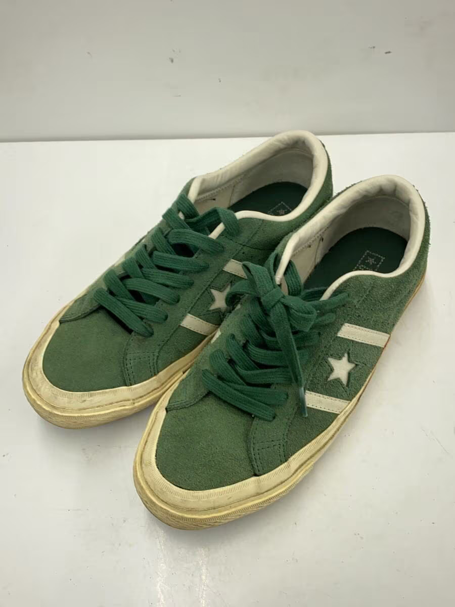 Converse Low Cut Sneakers 24.5Cm Grn Suede 1Cl409 LlF96 thumbnail 2