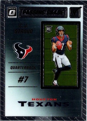 2023 Panini Donruss Optic C.J. Stroud Passing Grade #PG-CS RC Houston Texans