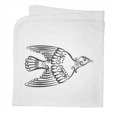 'Ornamental Bird' Cotton Baby Blanket / Shawl BY00046944 