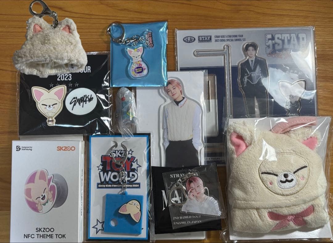 Stray Kids I.N FoxI.Ny 10 Piece Keyrings Towel Goods Lot Unused Collectible 13+