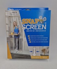 JML Snap Screen Magnetised Mesh Anti Bug Door Curtain - White 100cm X 200cm