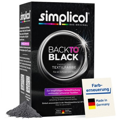 Back To Black Textilfarbe Schwarz 400 g Farberneuerung für schwarze Kleidung und