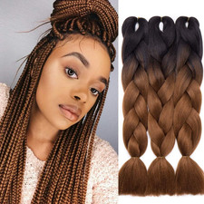 Capelli per Treccine Africane Afro Extension Sintetiche 3 Ciocche Trecce Lunghe 