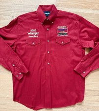 Wrangler Contestant Pro Rodeo PRCA NFR Contestant sponsors shirt L, excellent!