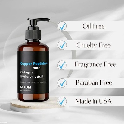 4 Unzen Kupferpeptid Matrixyl 3000 Hyaluronsäure Kollagen Anti-Aging-Serum