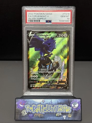 Pokemon Card Corviknight V TG18/TG30 Silver Tempest Trainer Gallery PSA 10 GEM