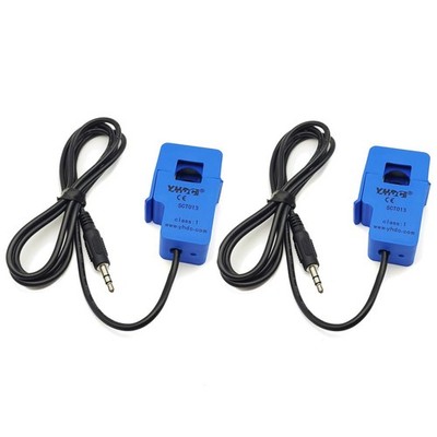 2 PCS SCT013 Non-Invasive Split AC Core Current Transformer Sensor 20A 1V