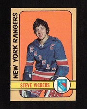 1972-73 STEVE VICKERS #254 ROOKIE NM OPC SCARCE Hi # NYR Star KEY Hockey Card RC
