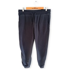 Mens Navy Joggers Elastic Waist Cuffed Tracksuit Bottoms Trousers Size Medium