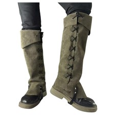 1Pair Pirate Boots Cover Renaissance PU Faux Leather Boots Steampunk Foot Cover