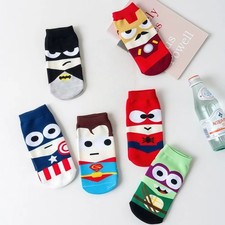 NEW Spider-man Kids Socks Marvel Super Hero Hulk Boys Toddler 6 Pack Kids Socks