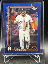 Isaac Paredes 2025 Topps Chrome Blue Refractor #28/150 - Houston Astros