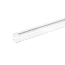 2pcs Clear Rigid Tubing 5mm 3/16" ID x 6mm 1/4" OD x 14" Length Round Plastic