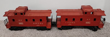 2 LIONEL Post Car RED SP No.6257 Caboose Lot A 00