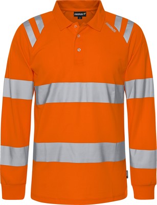FRISTADS 301260-230 High Vis Green Funktions-Poloshirt Langarm Kl. 3 7864 GPST