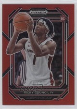 2023-24 Panini Prizm Draft Picks Red Prizm 267/299 Ricky Council IV #1 3hd
