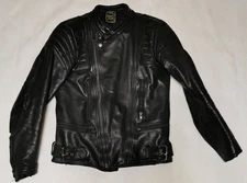 Leather Jacket Motorcycle Jacket Genuine Leather Size 98 Original 80s Vintage