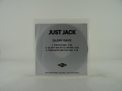 JUST JACK GLORY DAYS (A36) 3 Track Promo CD Single including White Sleeve MERCUR