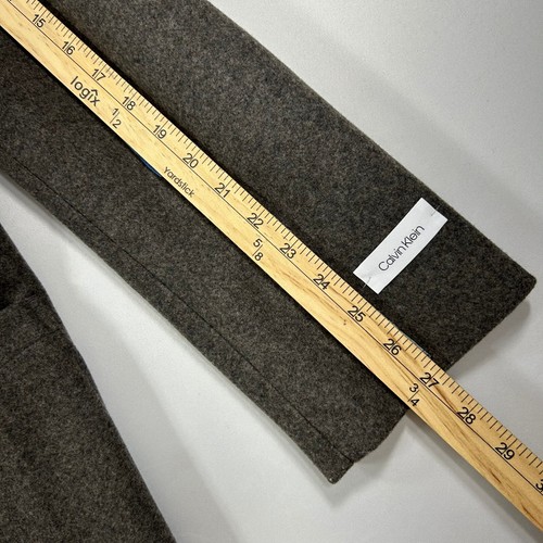 Calvin Klein Marcel Slim-Fit Overcoat Mens 42L 42 Taupe $450 - Picture 8 of 12
