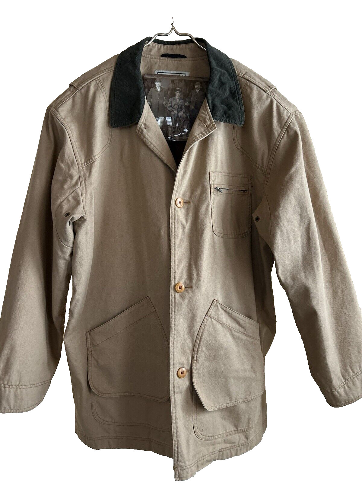 L.L. Bean Men's XXL TALL Original Field Coat Jacket Saddle Cotton Flannel Lined