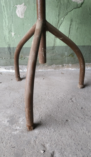 Antique industrial medical stool chair metal Soviet USSR furniture old retro - Picture 3 of 3