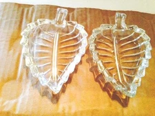 2 Piece Set Italian Glass Ashtray Set / Condiment Dishes