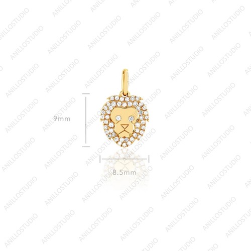 Dijes dijes dijes dijes de diamante natural para collar, colgante, pulsera, tobillera en oro 14k - Imagen 16 de 18