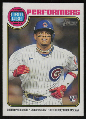 2023 CHRISTOPHER MOREL TOPPS HERITAGE ROOKIE NEW AGE PERFOMERS C.CUBS #NA-6