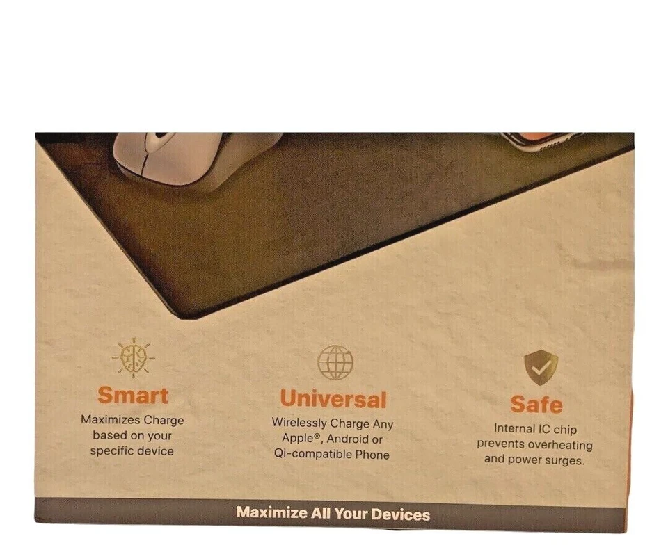 Max Charge Wireless Charging Mouse Pad Built In Wireless Charger Smart Universal - Image 3 of 4