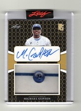 2021 Leaf Perfect Game Metal Michael Gupton Patch Auto RC /5 Button