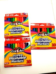NEW Cra-Z-Art Classic Super Washable Markers. Lot of 3 Packs - 10 Per