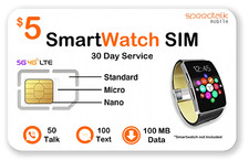 SpeedTalk SmartWatch SIM Card - 4G LTE GSM Smart Watch