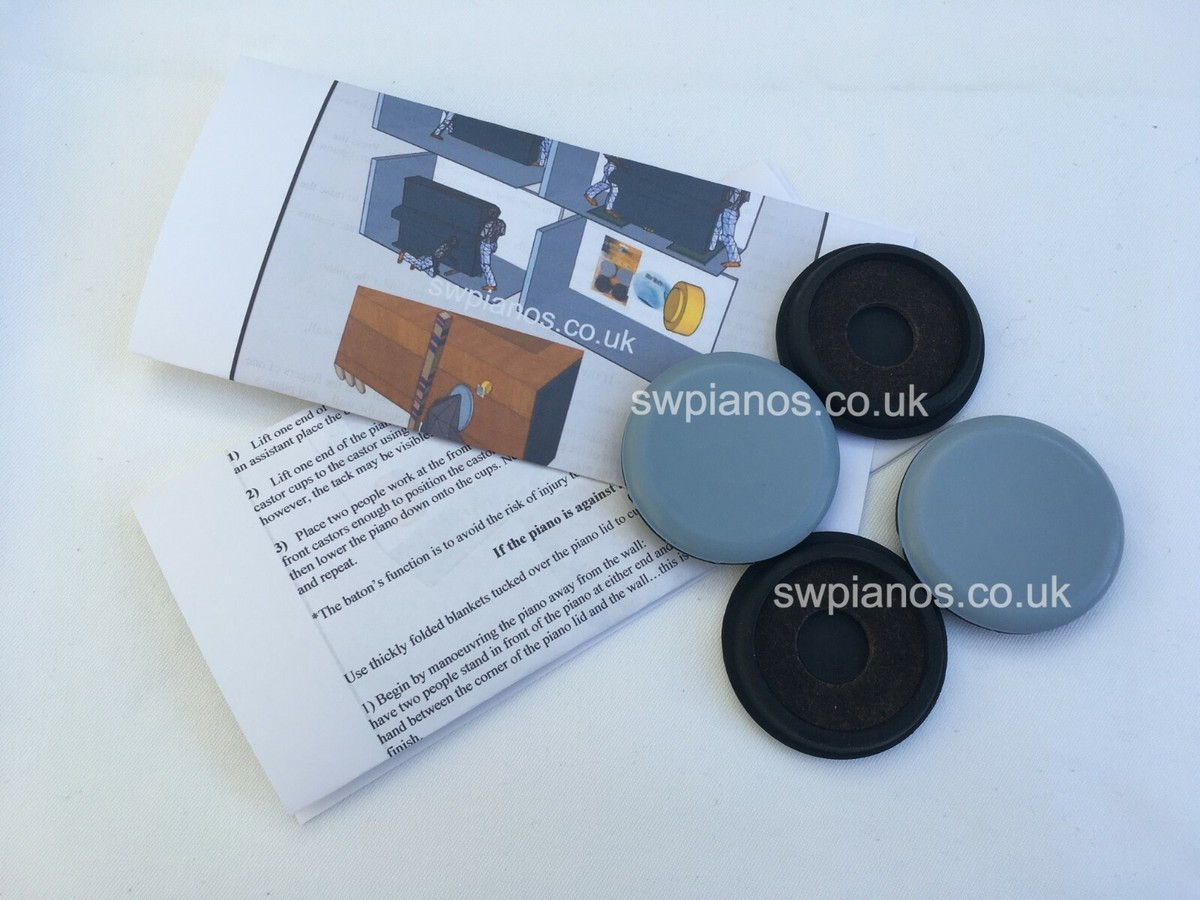 Wood Set Of 4 Non Slip Upright Piano Caster Cups | Nottingham - Foto 4