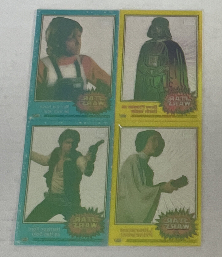 1999 Topps Chrome Archives CLEARZONE Star Wars Insert Set C1-C4 Vader Luke Han + - Picture 2 of 2