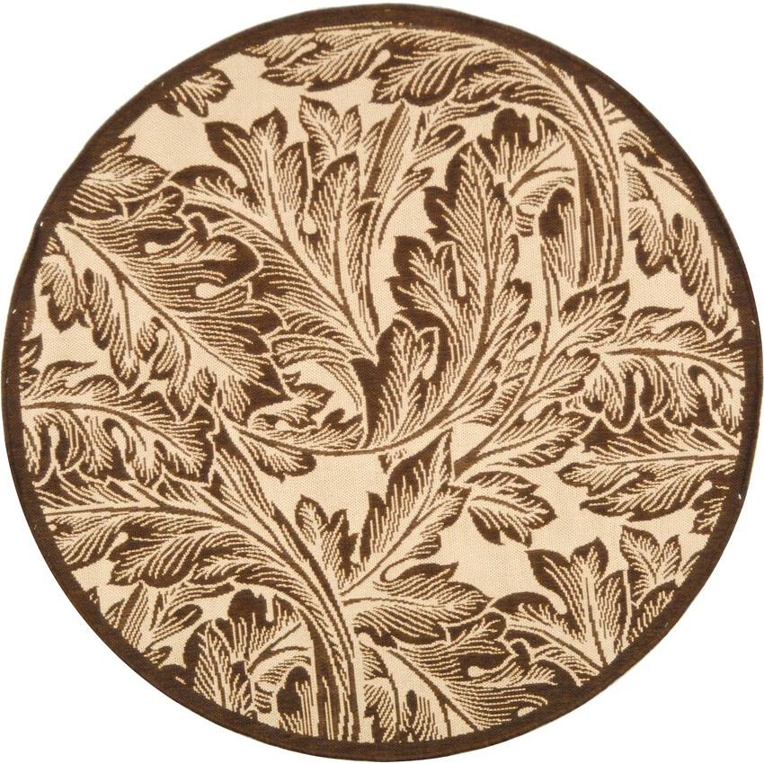 Tapete SAFAVIEH Outdoor CY2996-3001 Pátio Natural/Marrom - Imagem 4 de 4