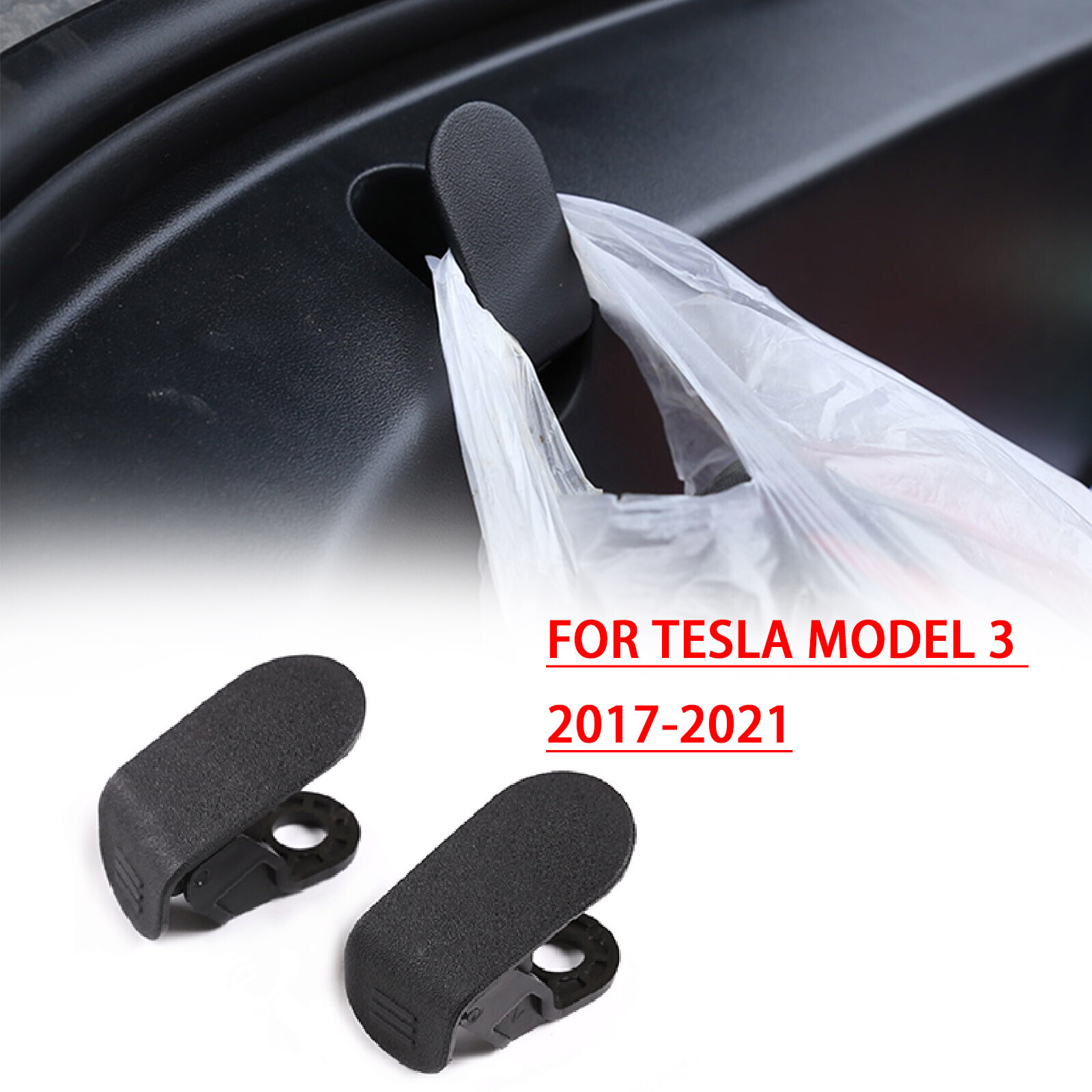 2x Car Front Trunk Spare Box Hook Accessories Fit for Tesla Model 3 2017-2020