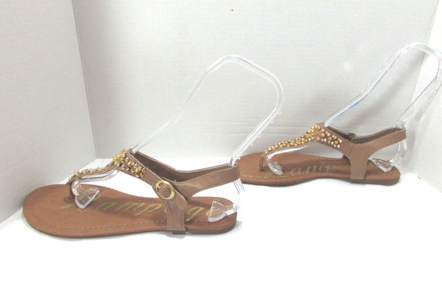 Rampage Beige Jeweled Thong Sandals Size US 9 M | eBay