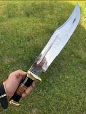 17" LARGE SURVIVAL BOWIE HUNTING KNIFE w/ SHEATH Military Fixed Blade Combat