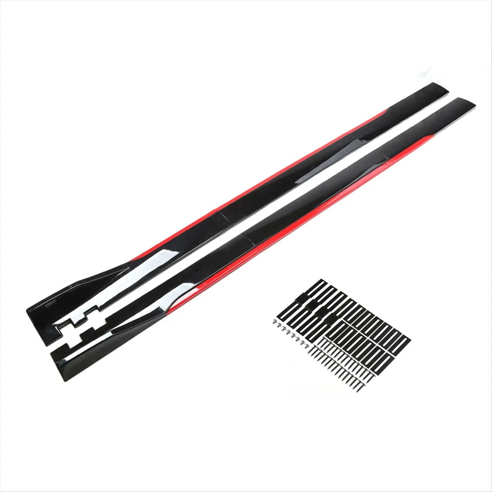 For Hyundai Elantra Sedan 2017-2024 Car Side Skirts Splitter Lip Red Black 78" Foto 4 de 4