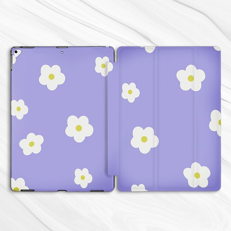 Girly Daisy Flowers Purple Case For iPad Air Pro 11