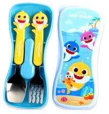 Baby Shark Children Cutlery Spoon Fork Case Set Korea