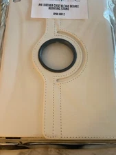 apple ipad Air 2nd Gen PU Leather Case With 360 Degree Rotating Stand White New