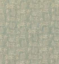 GP & J BAKER CURTAIN FABRIC DESIGN Pomegranate 3.8 METRES AQUA LINEN BLEND