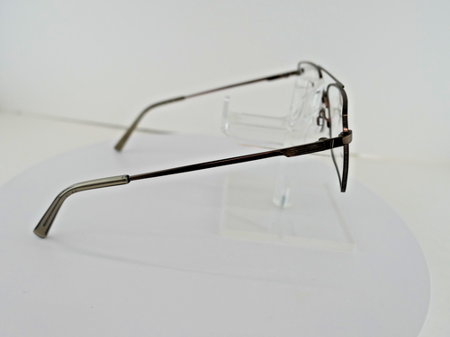 FLEXON H-6071 (210) BROWN 56-16-145 FLEXIBLE TITANIUM XL Eyeglass Frames - Picture 8 of 9