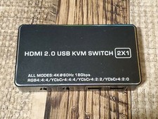 HDMI Kvm Switch 2 Port Hdmi USB 2.0 2 Computers to 1 Monitor 4Kx2K