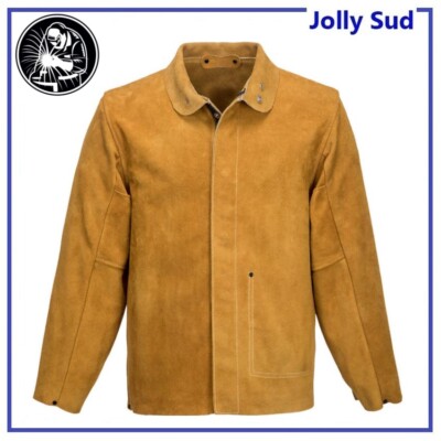 Giacca da Saldatore Tuta per Saldatura Saldatori in Pelle Antincendio  Anticalore